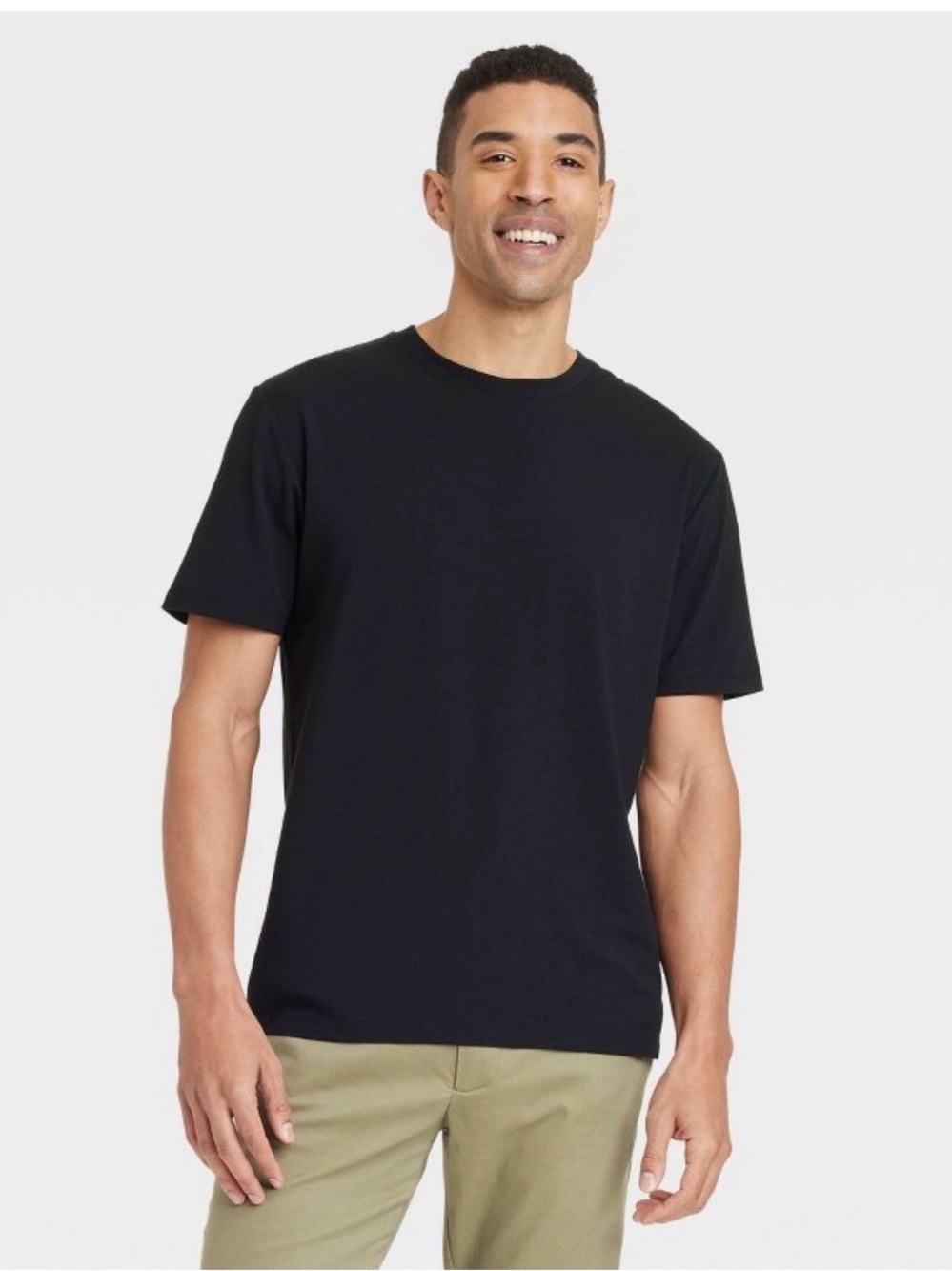 Goodfellow & Co Black Short Sleeve Crewneck T-Shirt